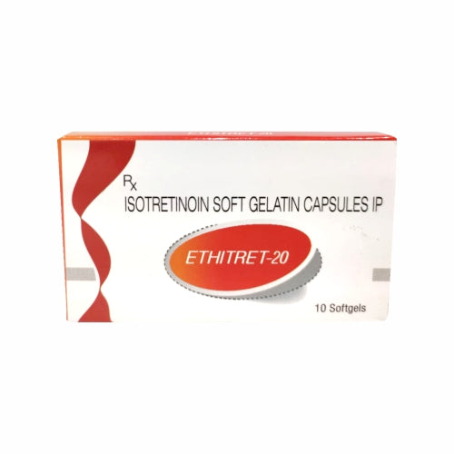 ETHITRET - 20 Soft Gelatin Capsules IP - Net Qty. - 30 Capsules