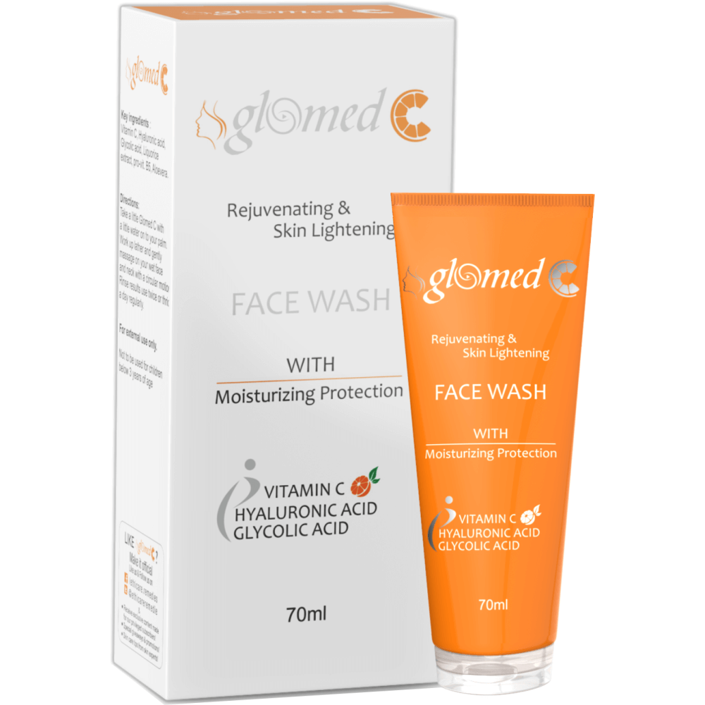 GLOMED C - Rejuvenating Skin Lightening Face Wash - Net Wt. - 70 Ml
