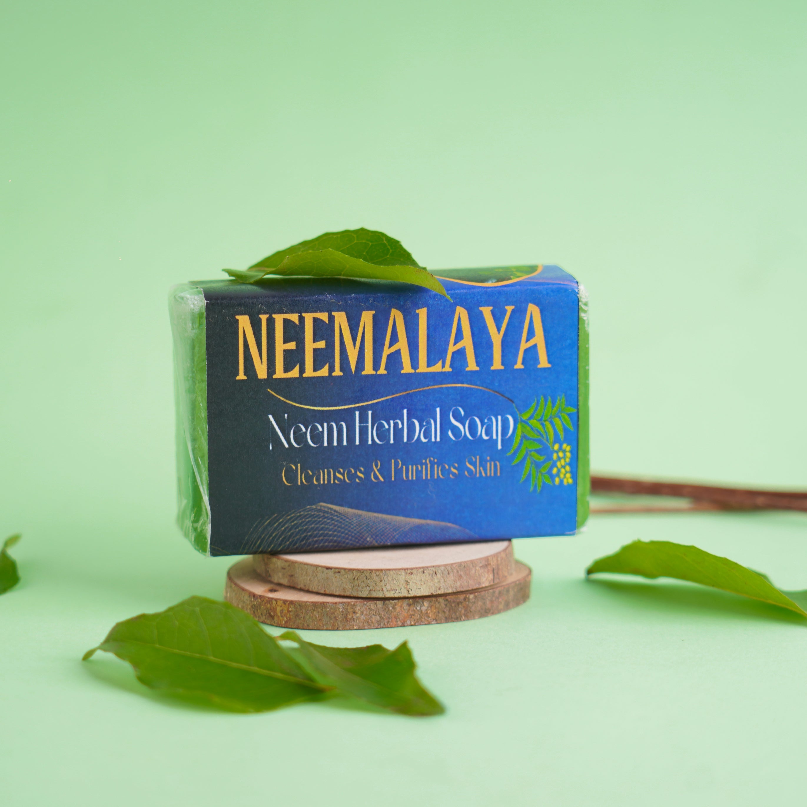 NEEMALAYA — 100% Herbal Neem Soap - Net Wt. - 80 Grm