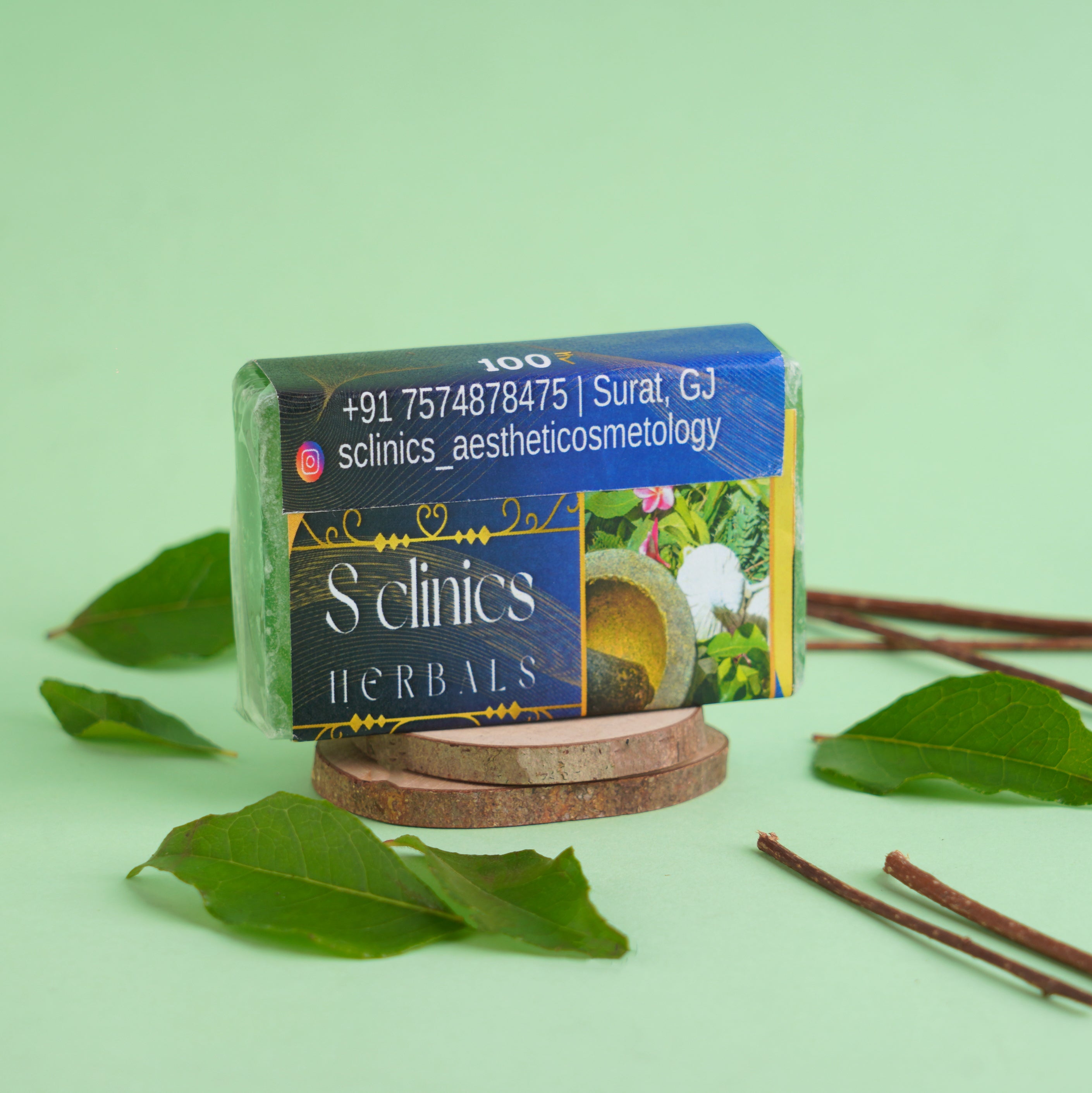 NEEMALAYA — 100% Herbal Neem Soap - Net Wt. - 80 Grm
