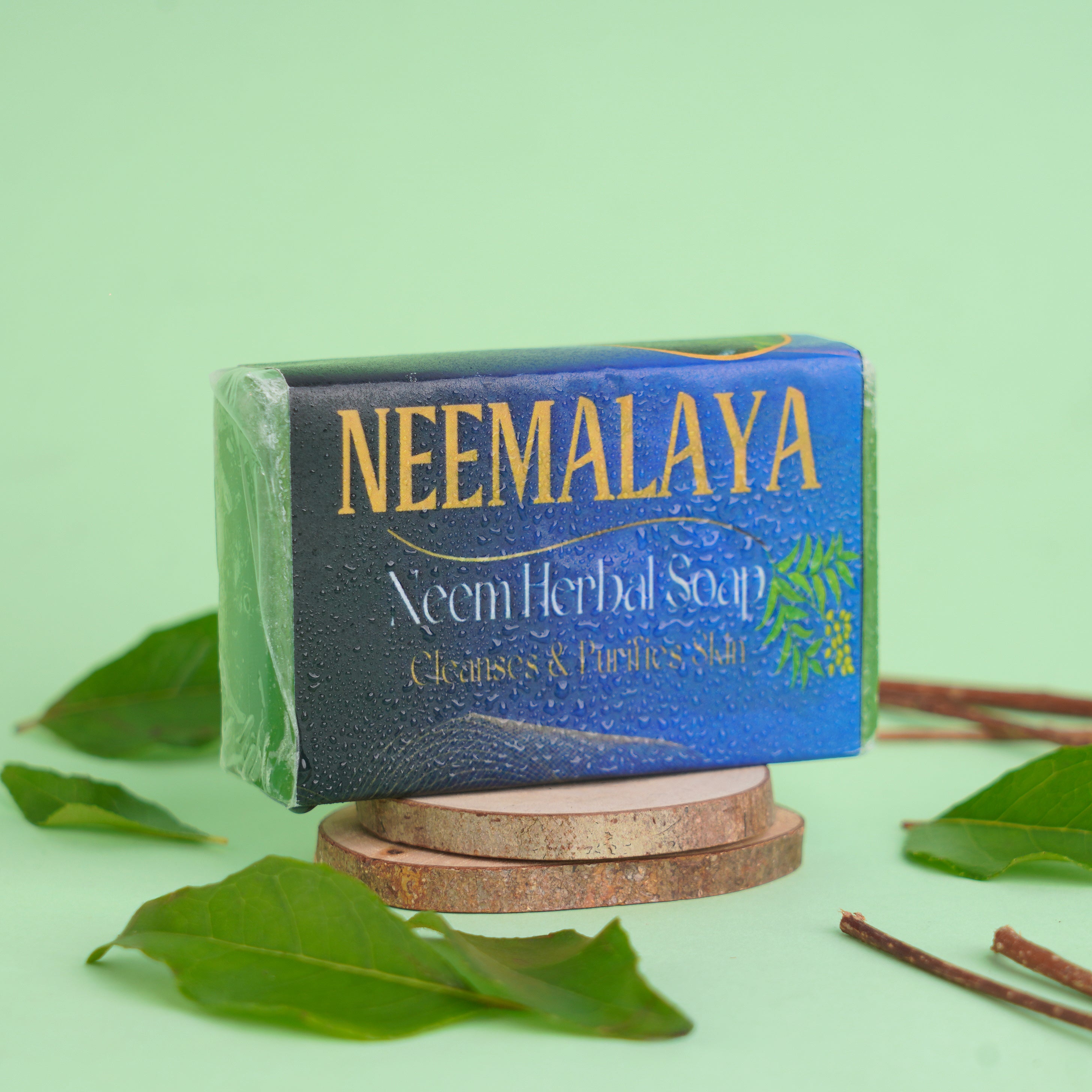 NEEMALAYA — 100% Herbal Neem Soap - Net Wt. - 80 Grm