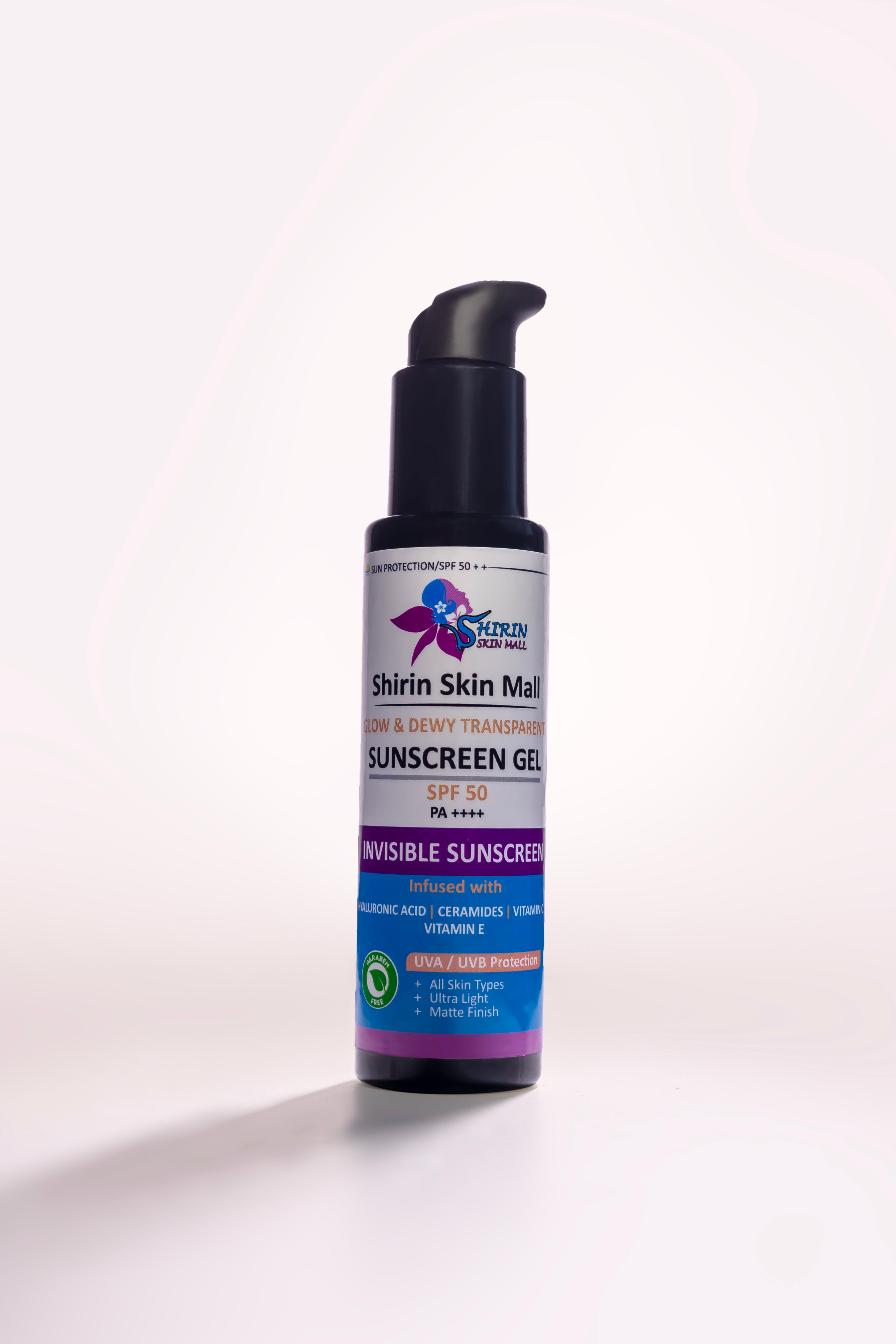 GLOW & DEWY Transparent Sunscreen Gel SPF 50 PA++++ : Net Wt. - 100 Ml